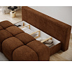 Nuwia sofa with sleeping function and storage box, brick red plush upholstery Avexin 30 145x200 1