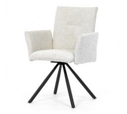 Jídelní židle, krémová, látka bouclé, DCH-W1117 CRM2