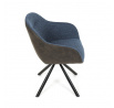 Jídelní židle, modrá, látka, DCH-Y1143 BLUE2