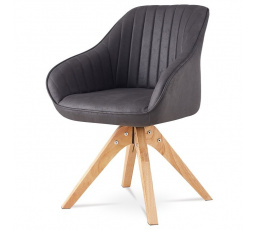 Jídelní židle, šedá, hladká látka, HC-772 GREY3