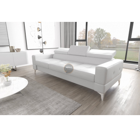 Sofa TOSCANIA III 250 cm přírodní kůže - bílá kůže Sofa TOSCANIA III 250 cm přírodní kůže - bílá kůže