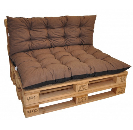 Polstry na paletový nábytek sada Basic - látka hnědý melír Polstry na paletový nábytek sada Basic - látka hnědý melír