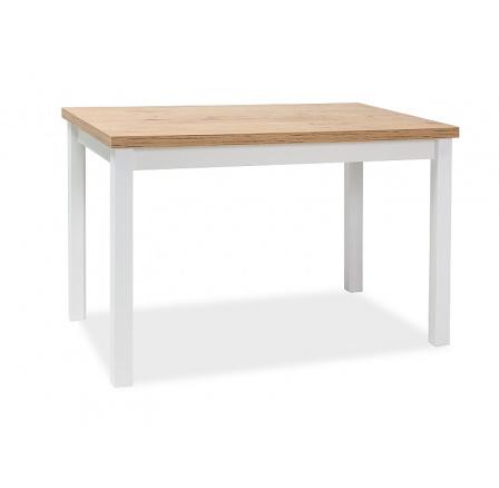 Jídelní stůl ADAM, dub lancelot/bílý, mat, 100x60 cm