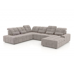 Rohová sedačka Magnelio U II s elektrickým sedákem / funkce spaní / Zoya 02 / levá strana