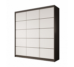 Posuvná skříň Greta 200 Černá+Bílá