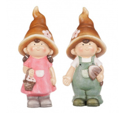 Dívka a chlapec - figurky z keramiky, cena za 1 ks.