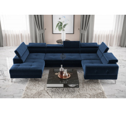 Rohová sedací souprava TOSCANIA MAX I 170x350x185 cm - modrá , pravá