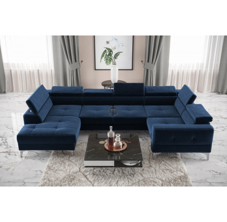 Rohová sedací souprava TOSCANIA MAX I 170x350x185 cm - modrá , pravá Rohová sedací souprava TOSCANIA MAX I 170x350x185 cm - modrá , pravá