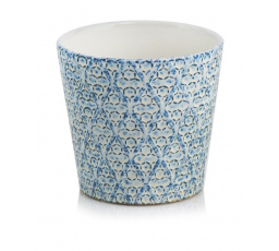 Květináč VINTAGE modrý malý vzor průměr 14 cm ALL 120763