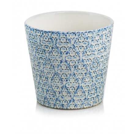 Květináč VINTAGE modrý malý vzor průměr 14 cm ALL 120763