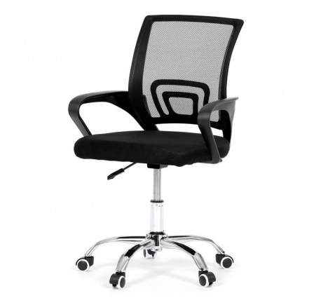 Dětská židle, houpací mechanismus, černá síťovina, KA-L103 BK