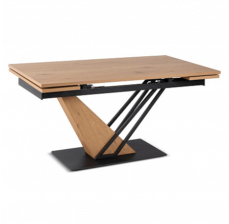Rozkládací stůl REX 160-220 cm MDF Dub/Černý