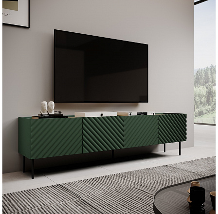TV komoda ONDA 4D, zelená / dub artisan TV komoda ONDA 4D, zelená / dub artisan
