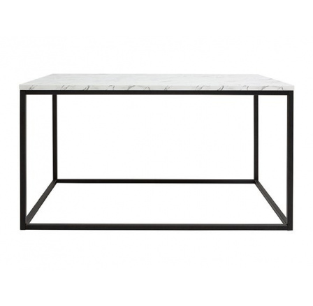 stolek AROZ LAW/100 mramor carrara bílý/černý kovový rám