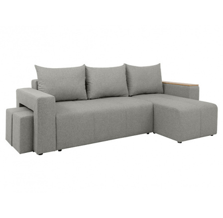 Rohová sedací souprava DENVO LUX PH.2DL.RECMU.PBK, Raquel 2 grey (BRW COMFORT) (FL13-K1230) - UNIVERZÁLNÍ DO PRVNÍ MONTÁŽE!