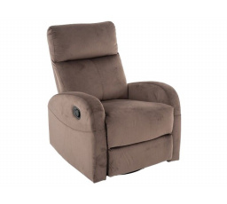 Polohovací otočné křeslo OLIMP VELVET, Cappuccino Bluvel 38