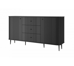 Komoda se zásuvkami Vesper 160 cm - černá / černé nohy