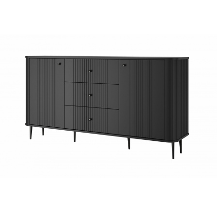 Komoda se zásuvkami Vesper 160 cm - černá / černé nohy