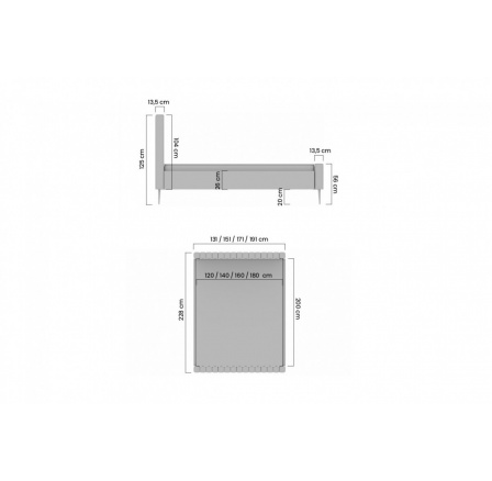Čalouněná postel Nicole 160x200 - Perfect harmony 07 / černé nohy Čalouněná postel Nicole 160x200 - Perfect harmony 07 / černé nohy