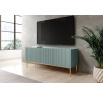 Skříňka RTV Nicole 150 cm - šalvěj MDF / zlaté nožky