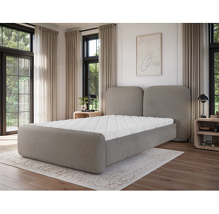 Bed Ollival 140x200 with metal frame and storage box, beige plush Sola 18 160x200 1 Bed Ollival 140x200 with metal frame and storage box, beige plush Sola 18 160x200 1