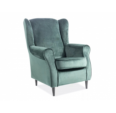 Křeslo BARON Velvet, zelený Bluvel 78/wenge Křeslo BARON Velvet, zelený Bluvel 78/wenge