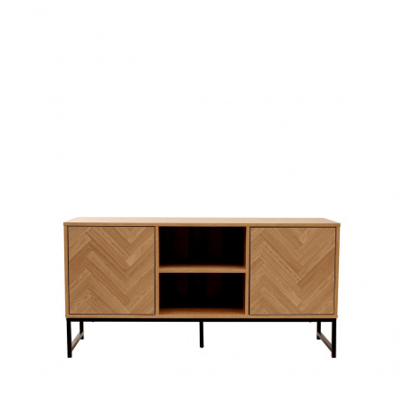 RTV skříň SWEN přírodní s kovovými nohami 120x38x60 cm ALL 849720
