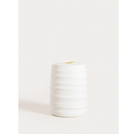 Koupelnový hrnek TORUS embosovaný bílý 8.2x8.2x11 cm 733710