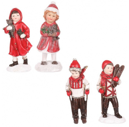 Děti z polyresinu - vánoční figurky, mix 4 druhů, cena za 1 ks