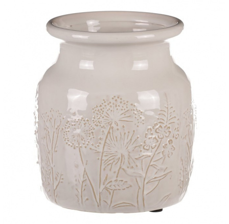 Váza keramická - obal na květiny, barva béžová