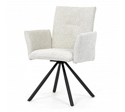 Jídelní židle, krémová, látka bouclé, DCH-W1117 CRM2