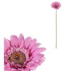 Gerbera - umělý květ na stonku, fialový