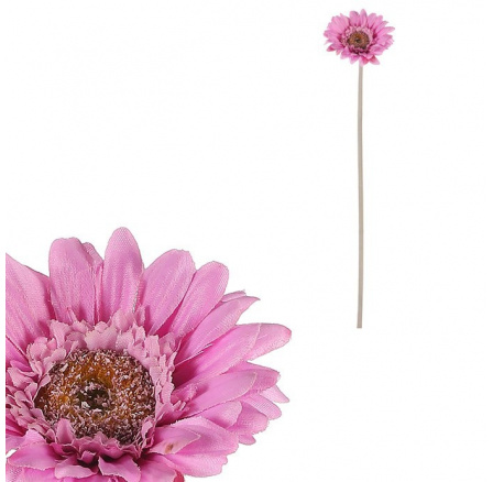 Gerbera - umělý květ na stonku, fialový