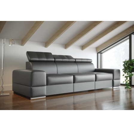 Kožená Sofa ROYAL III 295 cm - Šedá kůže Kožená Sofa ROYAL III 295 cm - Šedá kůže