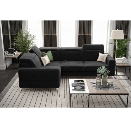 Rohová sedací souprava MALIBU 250X180 cm - černá , levá Rohová sedací souprava MALIBU 250X180 cm - černá , levá
