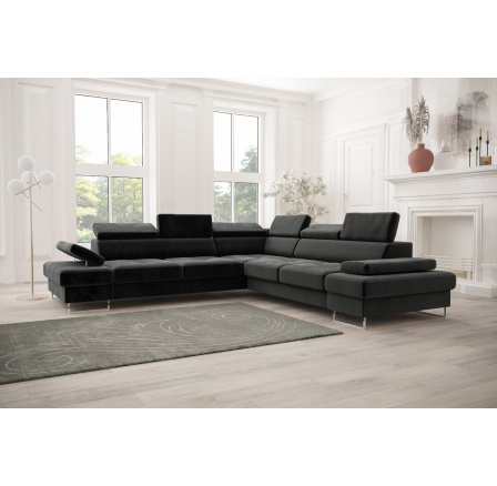Rohová sedací souprava GALAXY MAX 280×280 - šedá , pravá Rohová sedací souprava GALAXY MAX 280×280 - šedá , pravá
