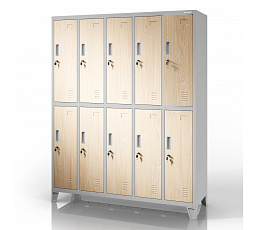 Šatní skříň BHP 10-dveřová šedá / dub sonoma: Eco Design BARTEK 1360 x 1720 x 450 mm