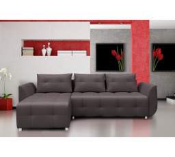 Rohová universální sedací souprava SARA, Světle hnědá Ekokůže 24