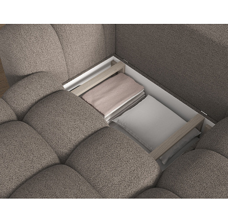 Covelion Corner Sofa Bed with Storage, Brown Bouclé, Right-Hand Facing Royal 20 193x60 Right 1 Covelion Corner Sofa Bed with Storage, Brown Bouclé, Right-Hand Facing Royal 20 193x60 Right 1