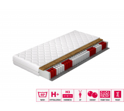 Taštičková matrace Pini 200x200 Hypoalergenní potah Microfibre