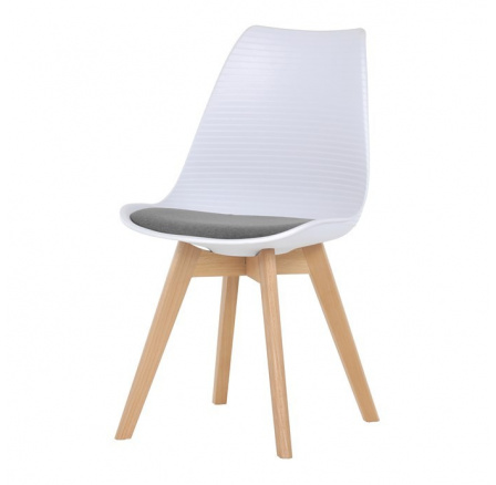 Jídelní židle, bílá, plast, CT-X7056 GREY