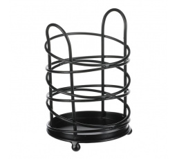 Stojan kuchyňský - kulatý, kov, černý