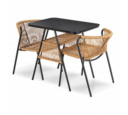 Sada Zahradního Nábytku TRISTE Hnědá/Černá