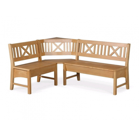 Rohová jídelní lavice BERLIN - DD1 (přírodní) - 1 ks skladem