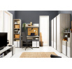 Postel REMO RM15 - 90x200 cm, Dub Wilton bílý/Bílá Lux/Antracit