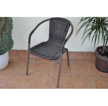 Křesílko kovové PE ratan