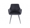 Jídelní židle FIG VELVET, Černý Bluvel 19/Černá