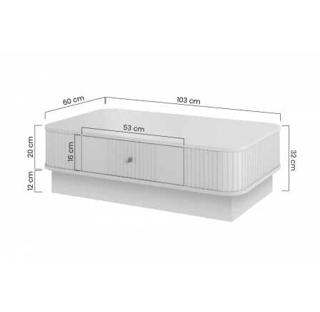 VESPER KONFERENČNÍ STŮL 103 1SZ - kašmírové MDF / ořech / černé úchyty / sokl