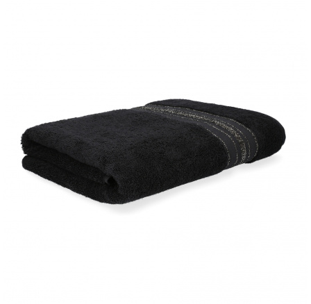 Ručník DUKE jemný lurex černý 70x130 cm SS22 926086