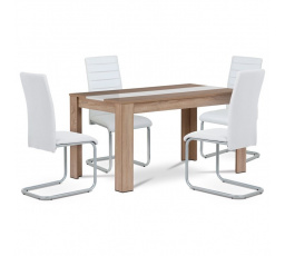 Jídelní set s 2 židlemi, 138x80x75cm, mdf, dub sonoma, B140SONDCL102WT
